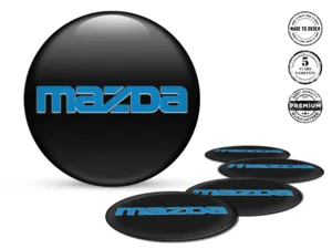 Mazda Felgensticker für Autos Gewölbtes Emblem-Design